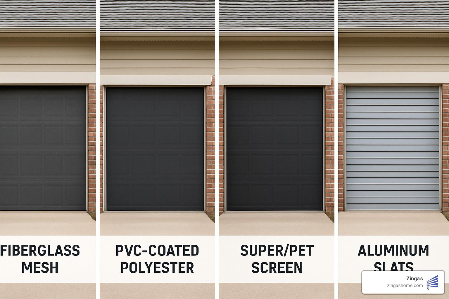 comparison of different garage privacy screen materials - garage privacy screen